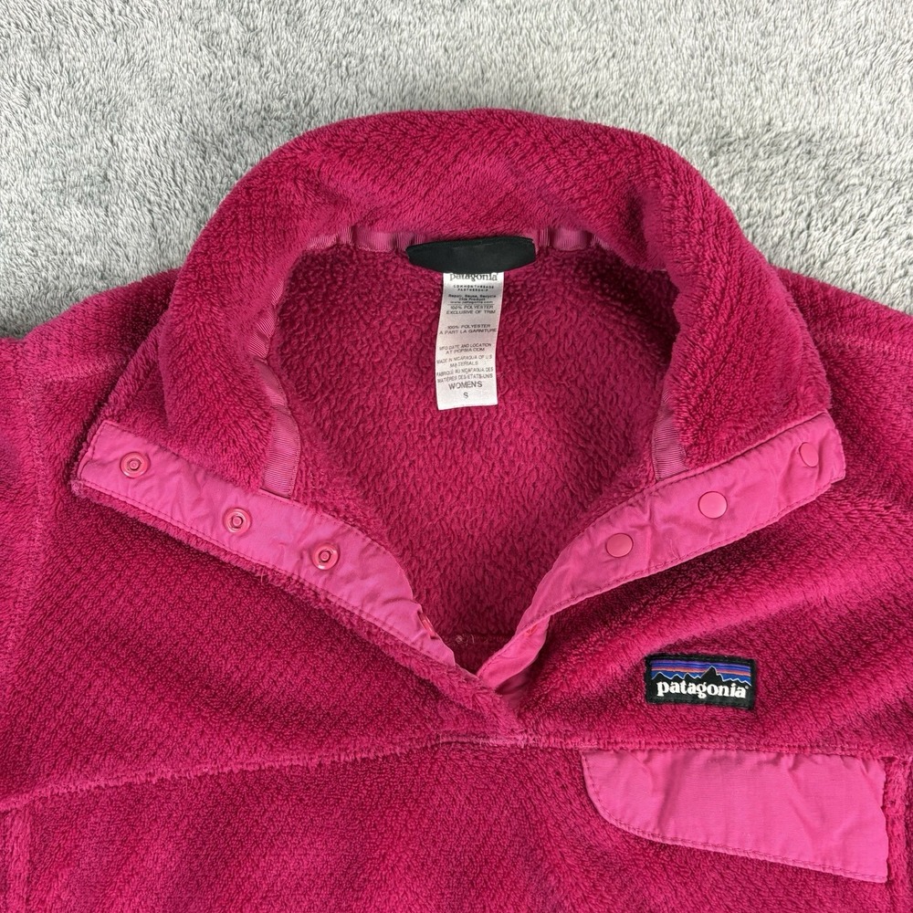 Patagonia Womens Fuchsia Pink Snap-T Fleece Pullover Top Thermal Polartec Sz S